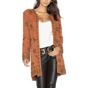 House of Harlow 1960 x REVOLVE Amber Embellished Coat Burnt Orange Beaded Jacket